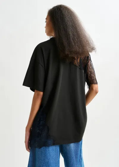 Baby Lace Tshirt Black