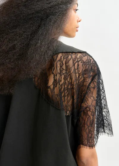 Baby Lace Tshirt Black