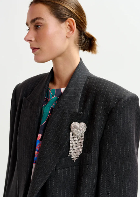 Silver-Heart Brooch