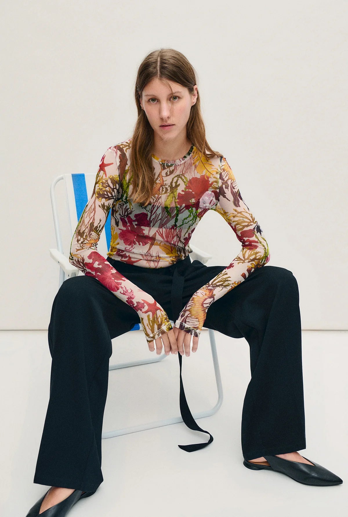 Mesh long Sleeve Top - Planktonic