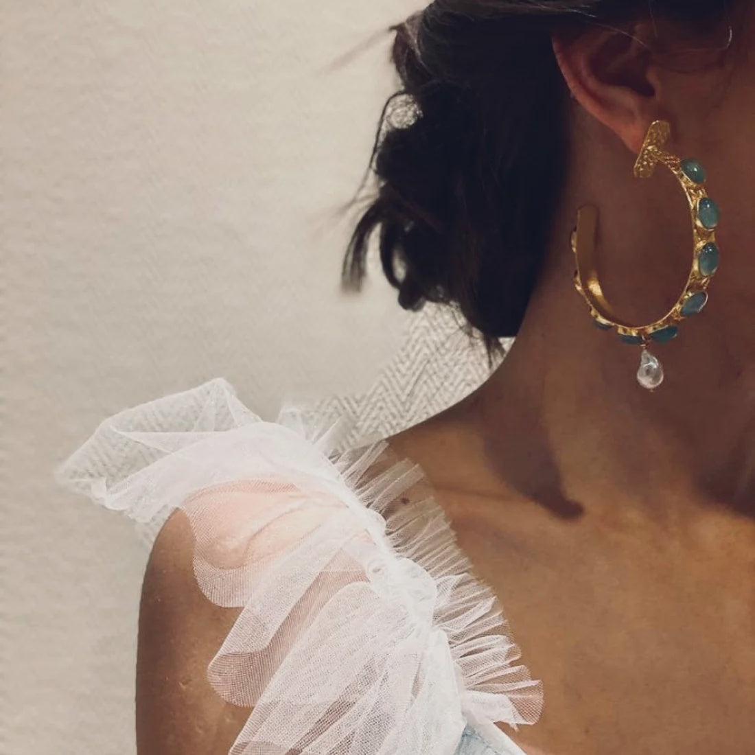 Frida Hoops Green Jade