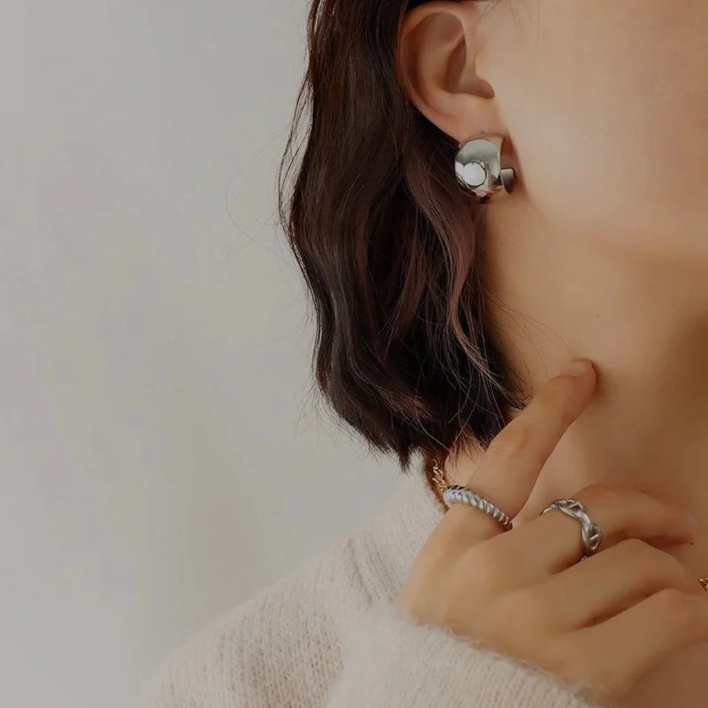 AZTEC EARRINGS SILVER