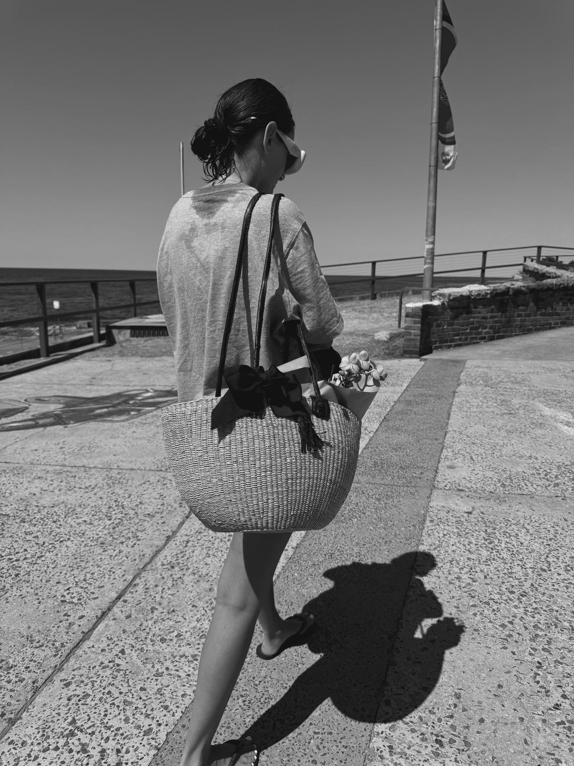 Long Handle Basket - Black