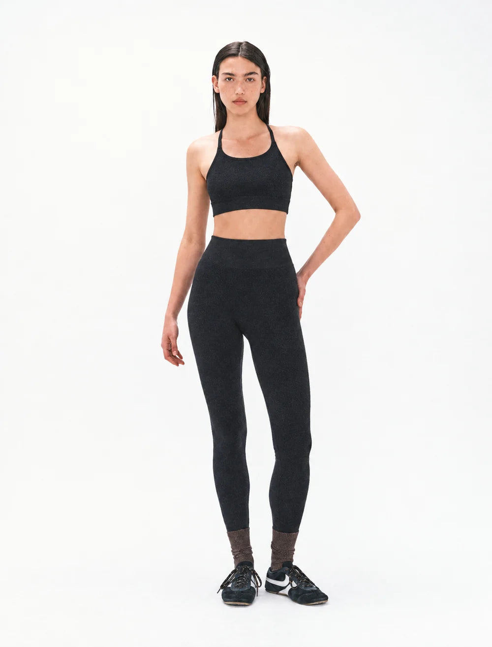 Coming Soon Cross Back Wool Bralet Black