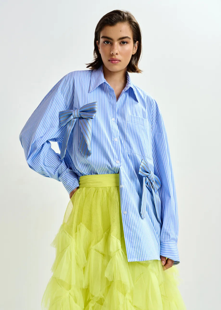Bow Job Shirt Blue