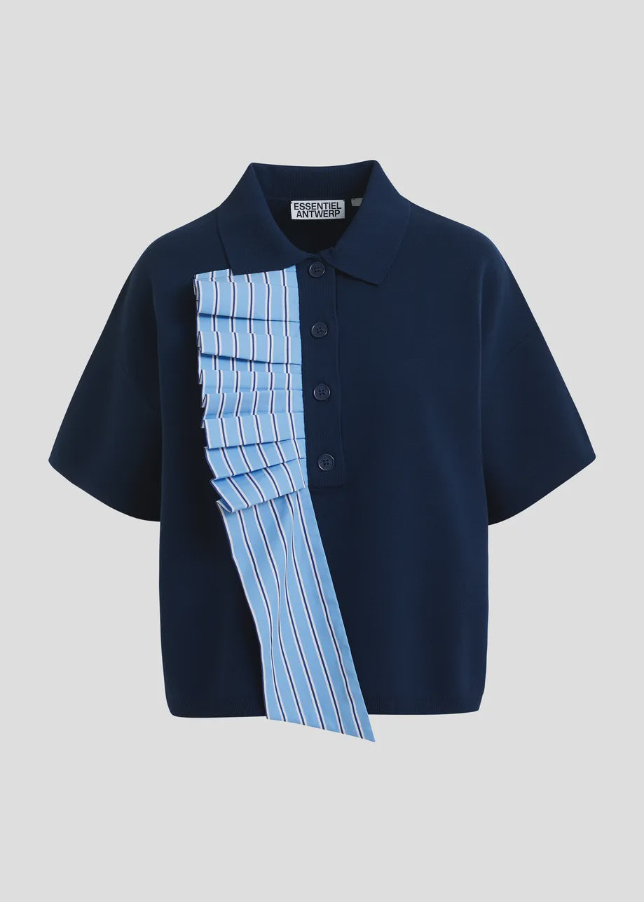 Princess Frill Polo NAvy