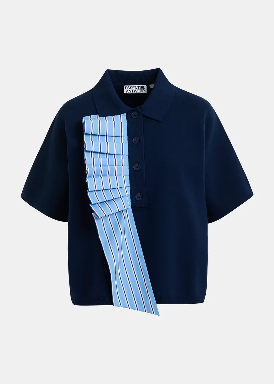 Princess Frill Polo NAvy