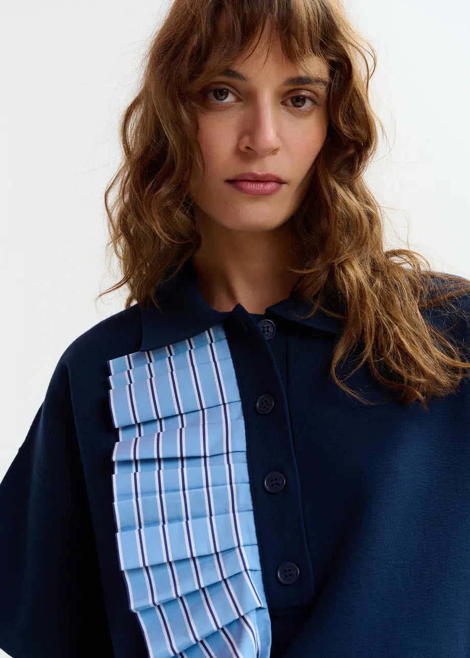 Princess Frill Polo NAvy