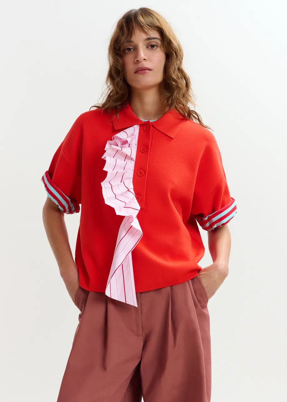 Princess Frill Polo Orange