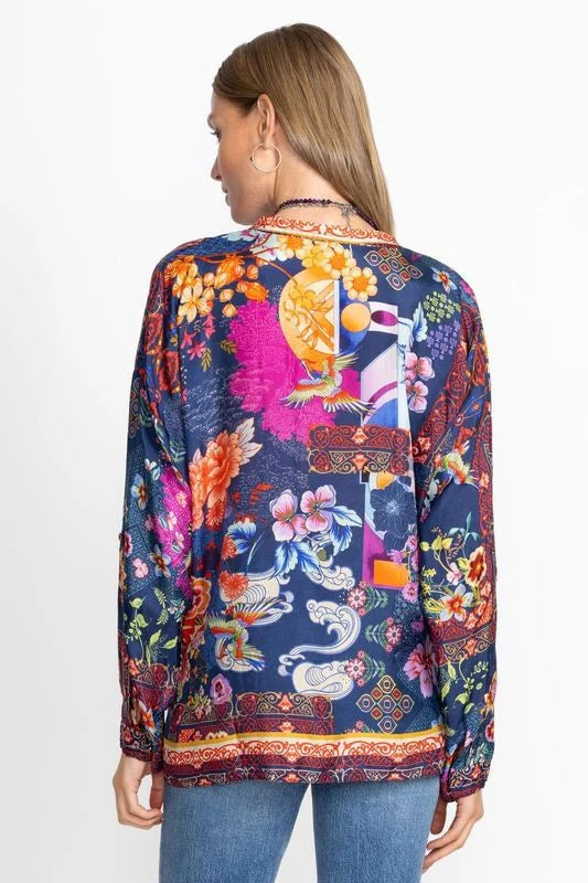 Audrey Oversized Blouse - Dreamer Blue