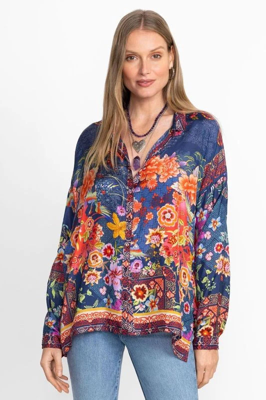 Audrey Oversized Blouse - Dreamer Blue
