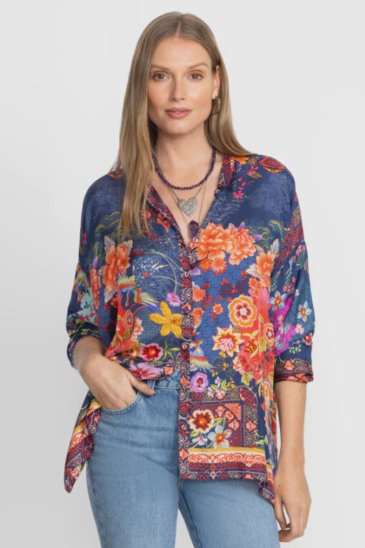 Audrey Oversized Blouse - Dreamer Blue