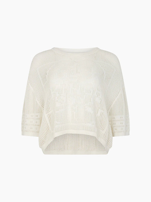 Rosa Crochet Banya Oversized Tee.....,