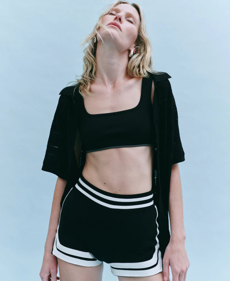 Classic Wool Bralet Black