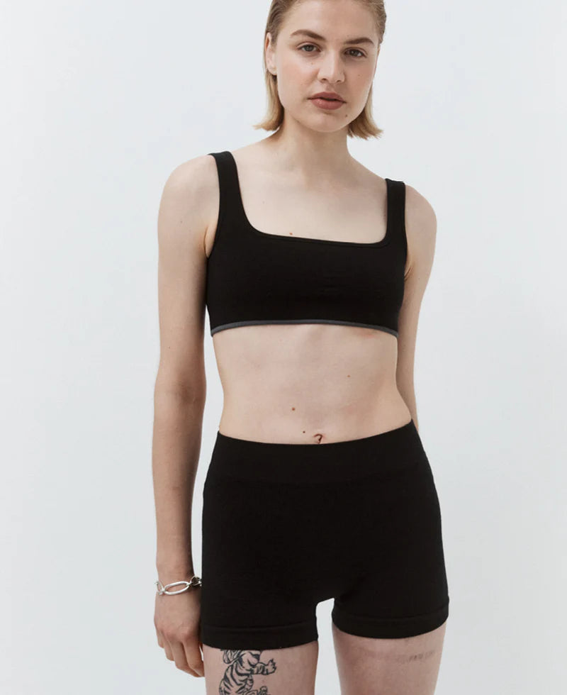 Classic Wool Bralet Black