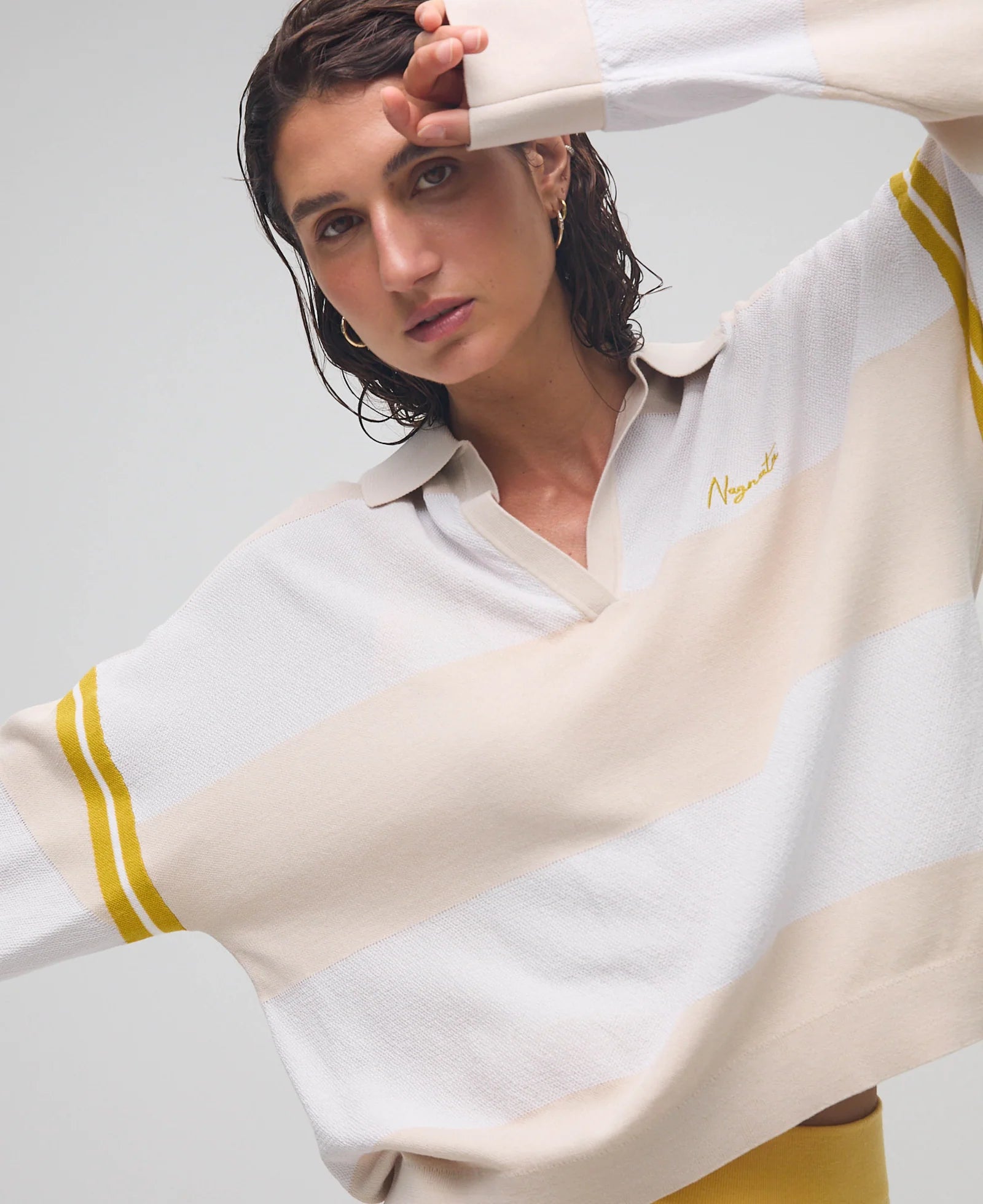 Organic Ivy Crop Polo Vanilla