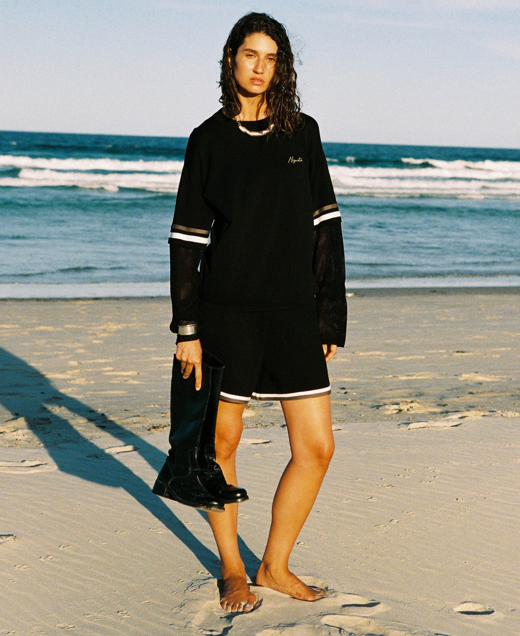 Organic Mesh Jersey Black