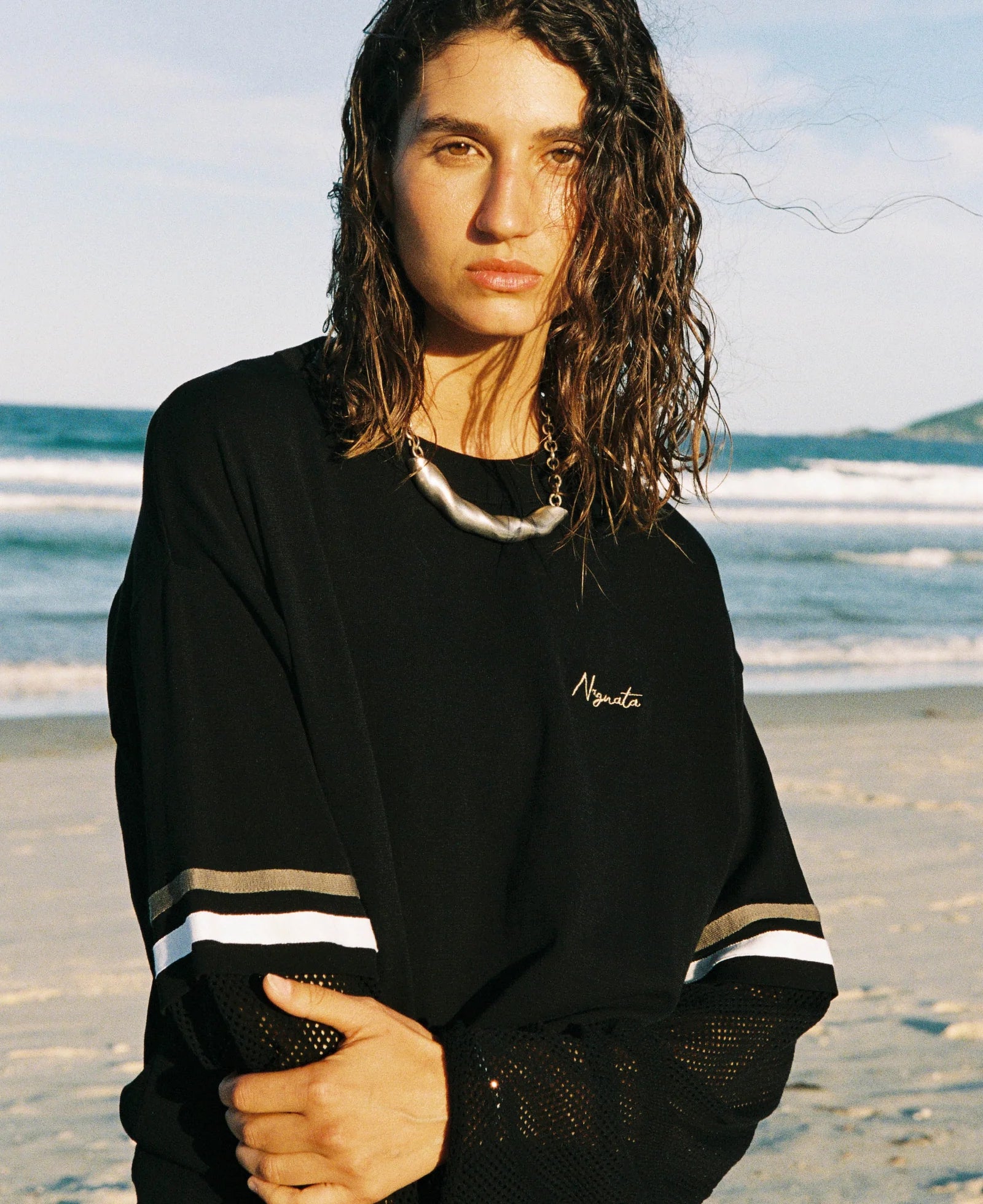Organic Mesh Jersey Black