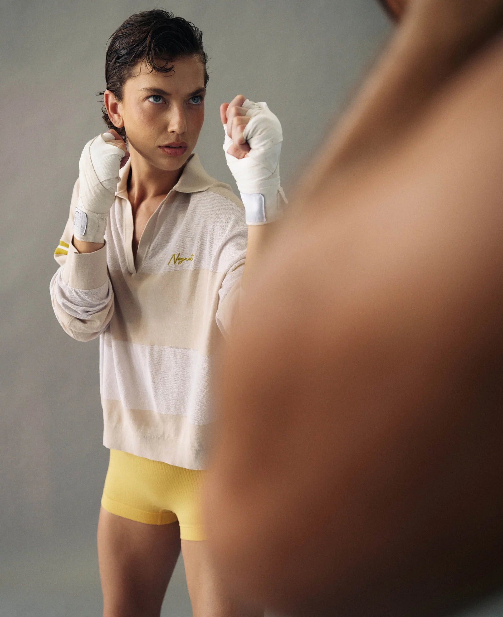 Organic Ivy Crop Polo Vanilla