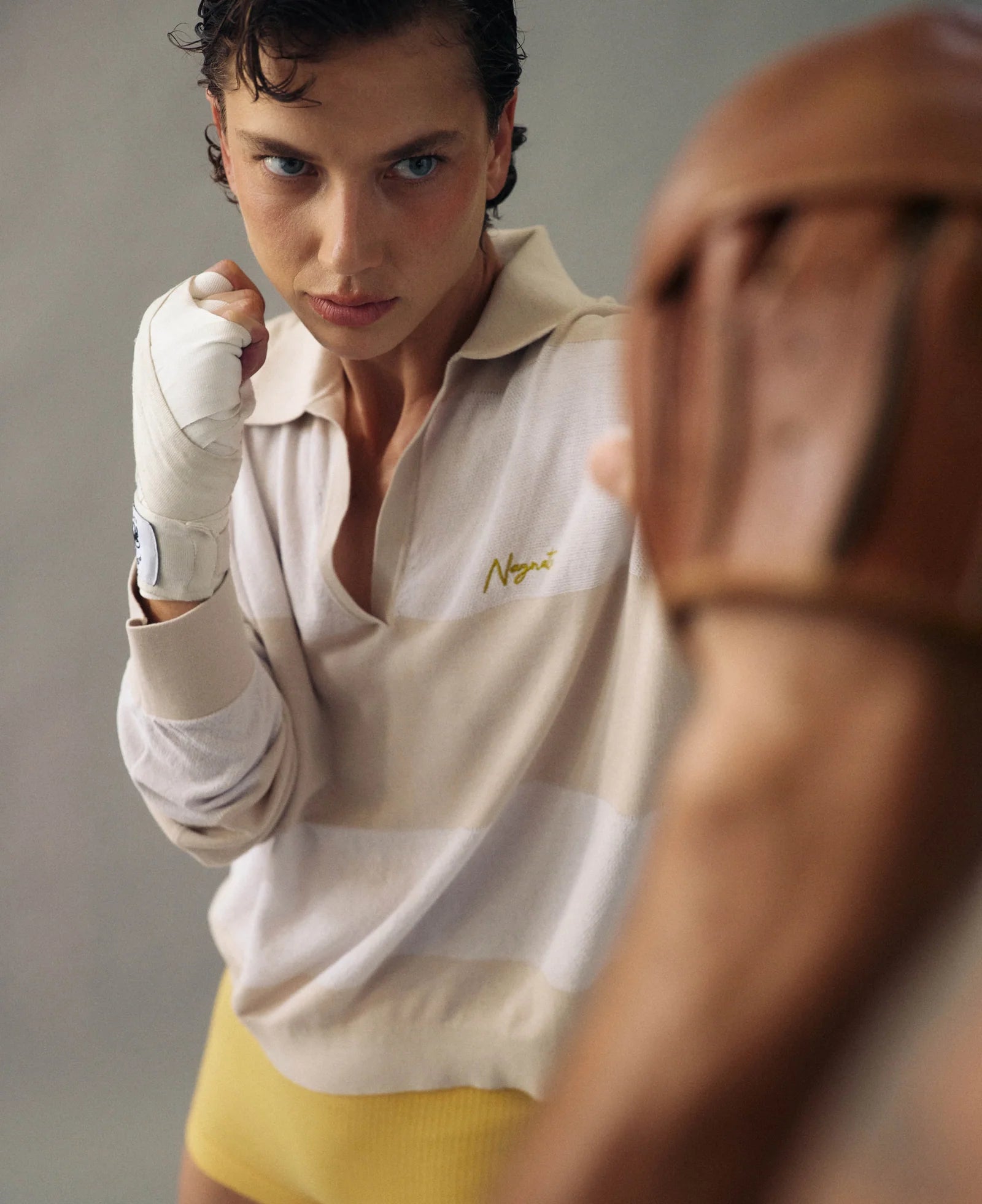 Organic Ivy Crop Polo Vanilla