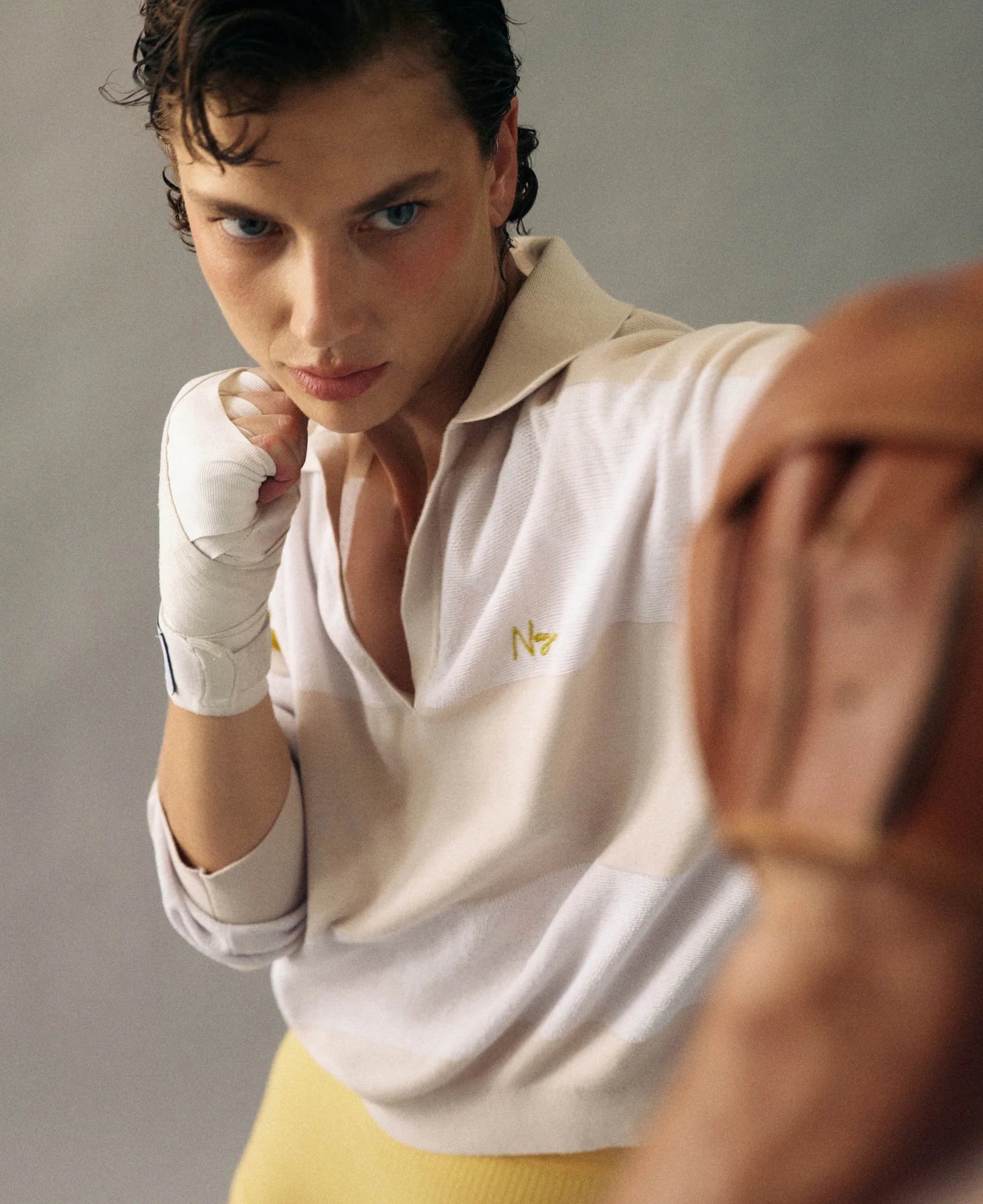 Organic Ivy Crop Polo Vanilla