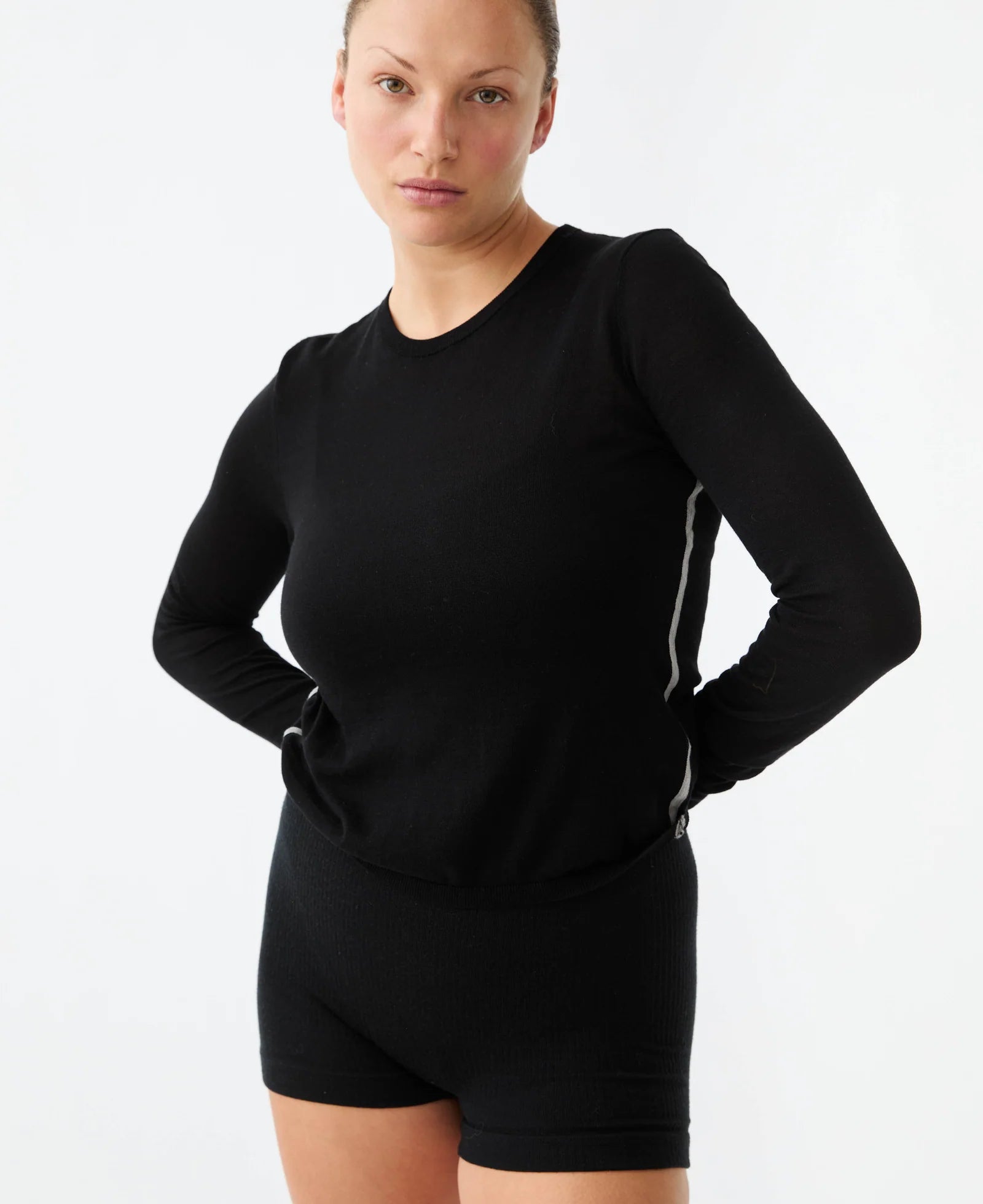 LANDING SOON Essentials Long Sleeve Top Black
