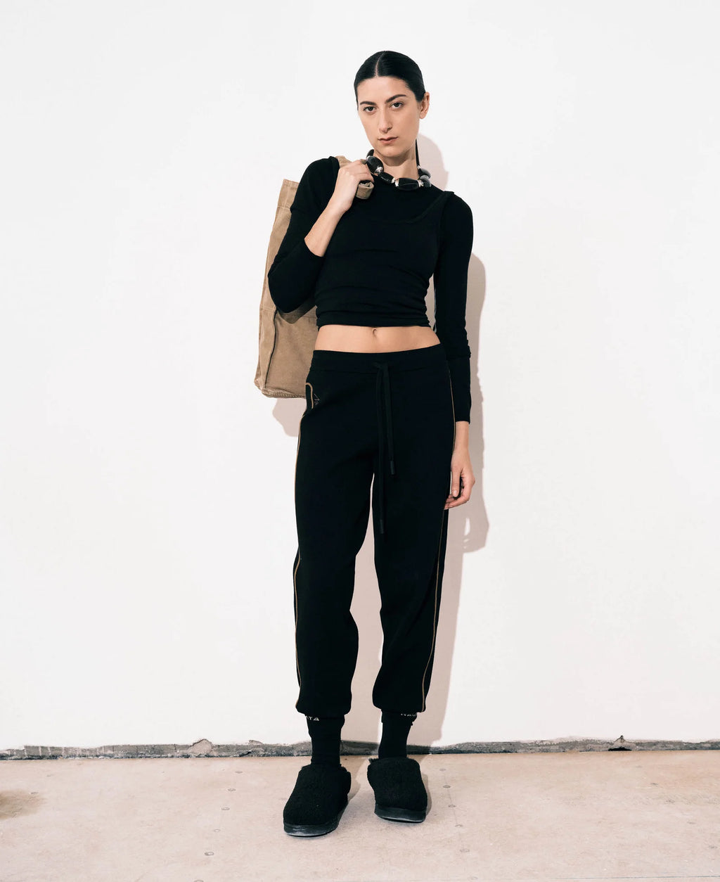 LANDING SOON Essentials Long Sleeve Top Black
