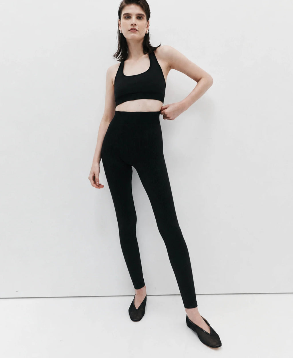 LANDING SOON Classic Wool Rib Leggings Black