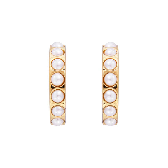 Crystal Pearl Maxi Hoop