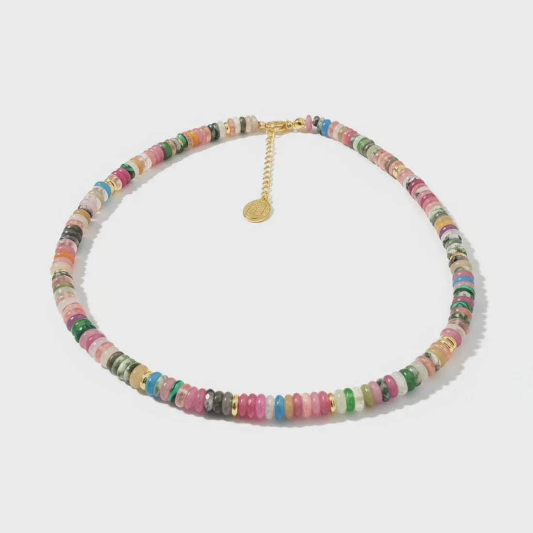 Mini Gemstone Necklace Mixed Gemstone