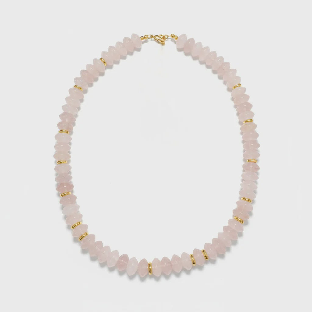 Odette Necklace Rose Quartz