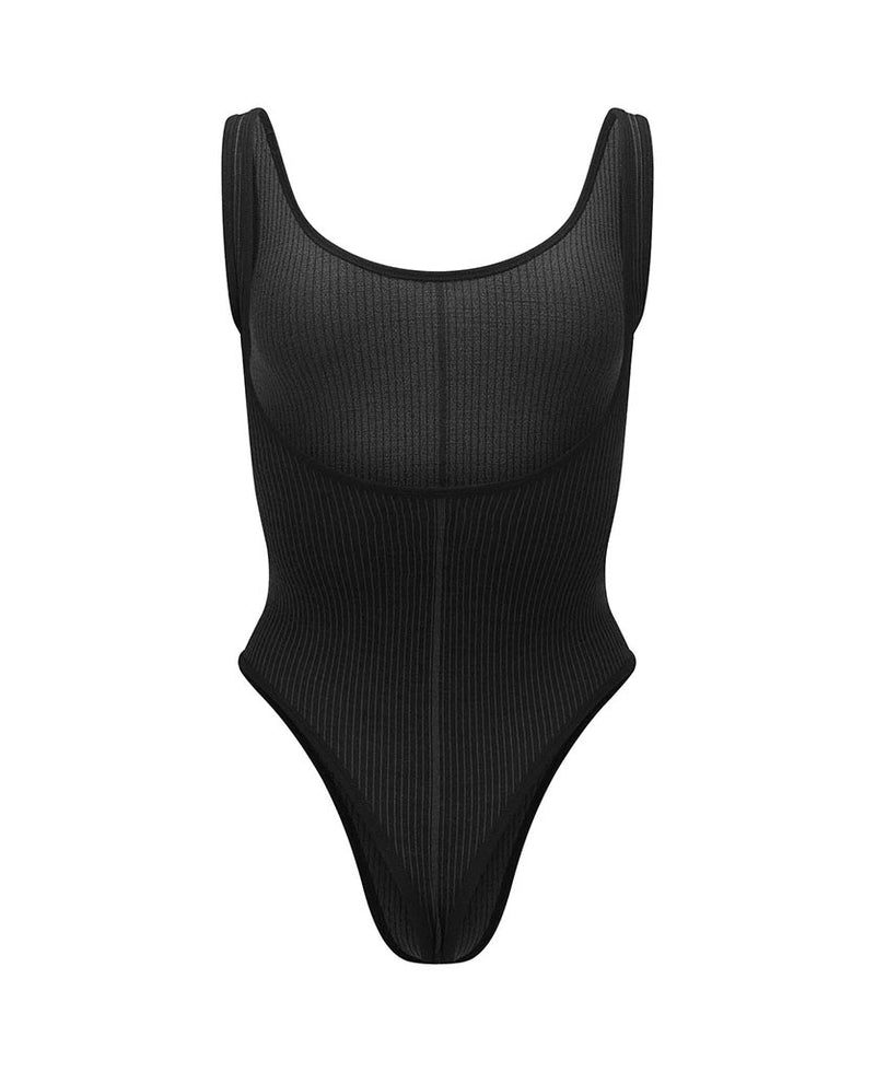 Coming Soon Classic Wool Bodysuit Obsidian