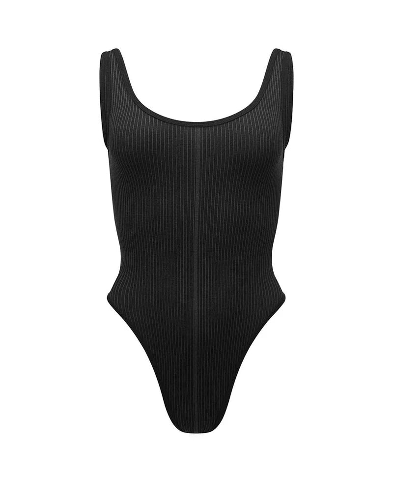 Coming Soon Classic Wool Bodysuit Obsidian