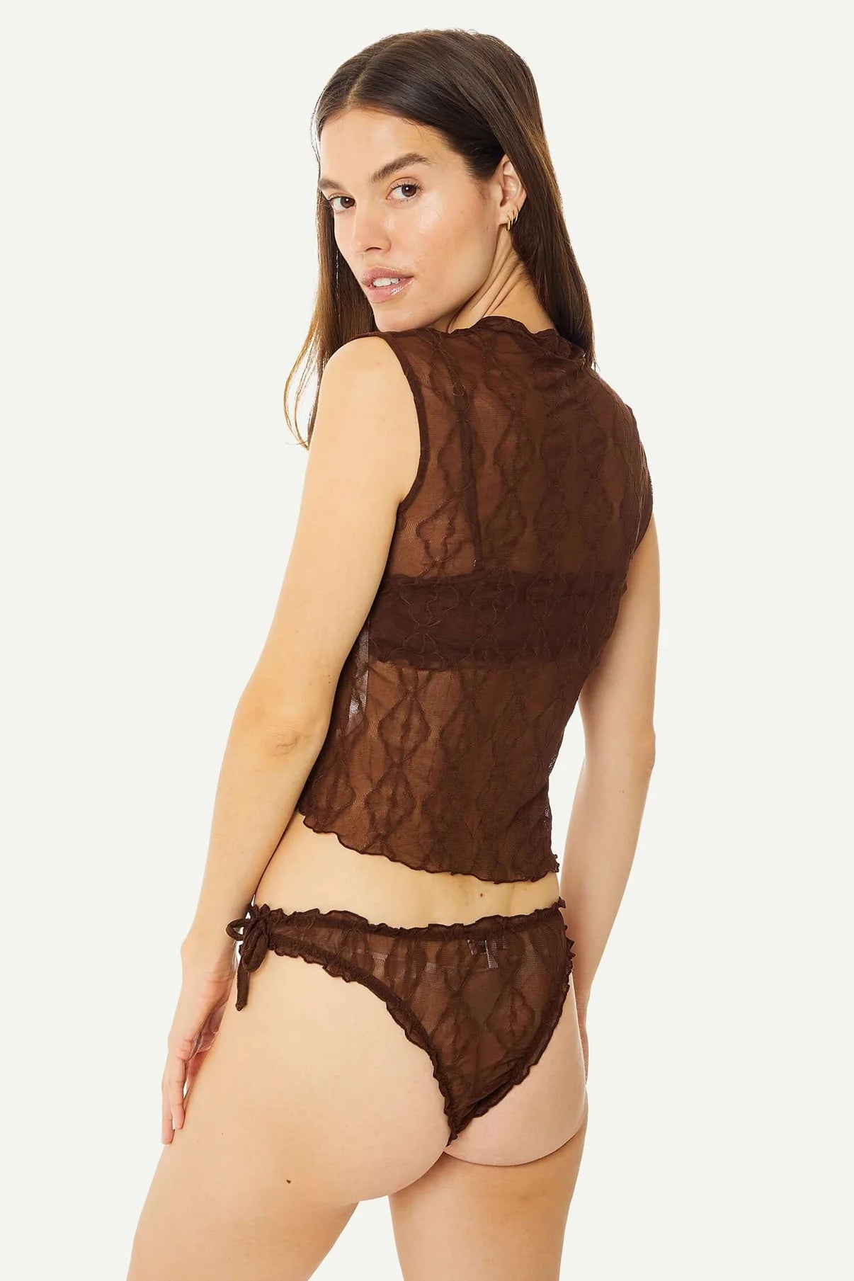 Brown Mariposa Keyhole Top