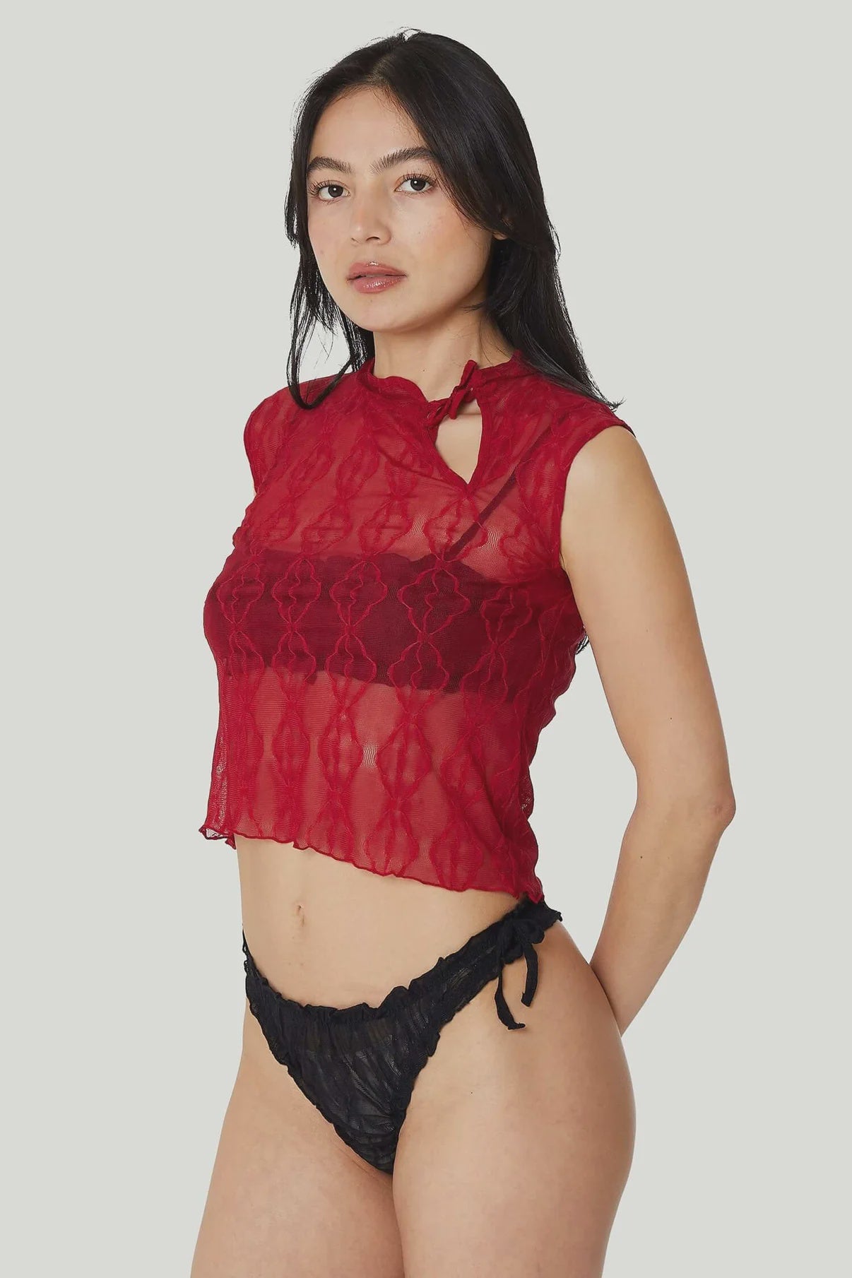 Mariposa Sheer Lace Top