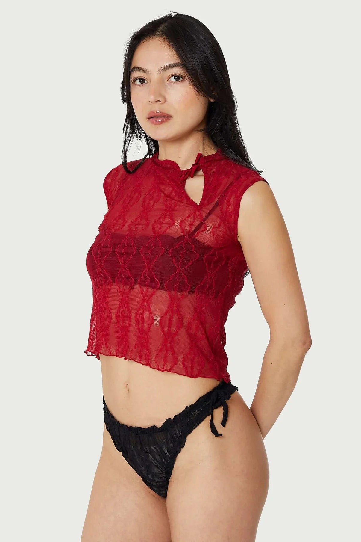 Mariposa Sheer Lace Top