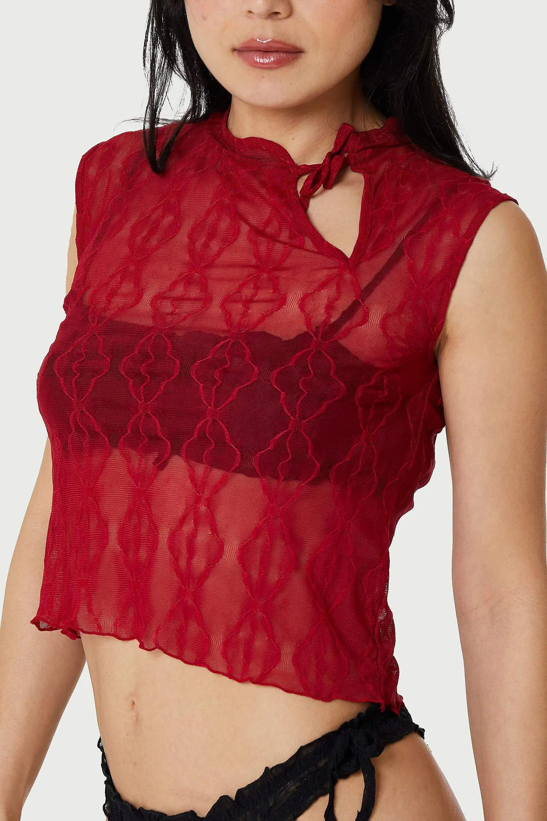 Mariposa Sheer Lace Top