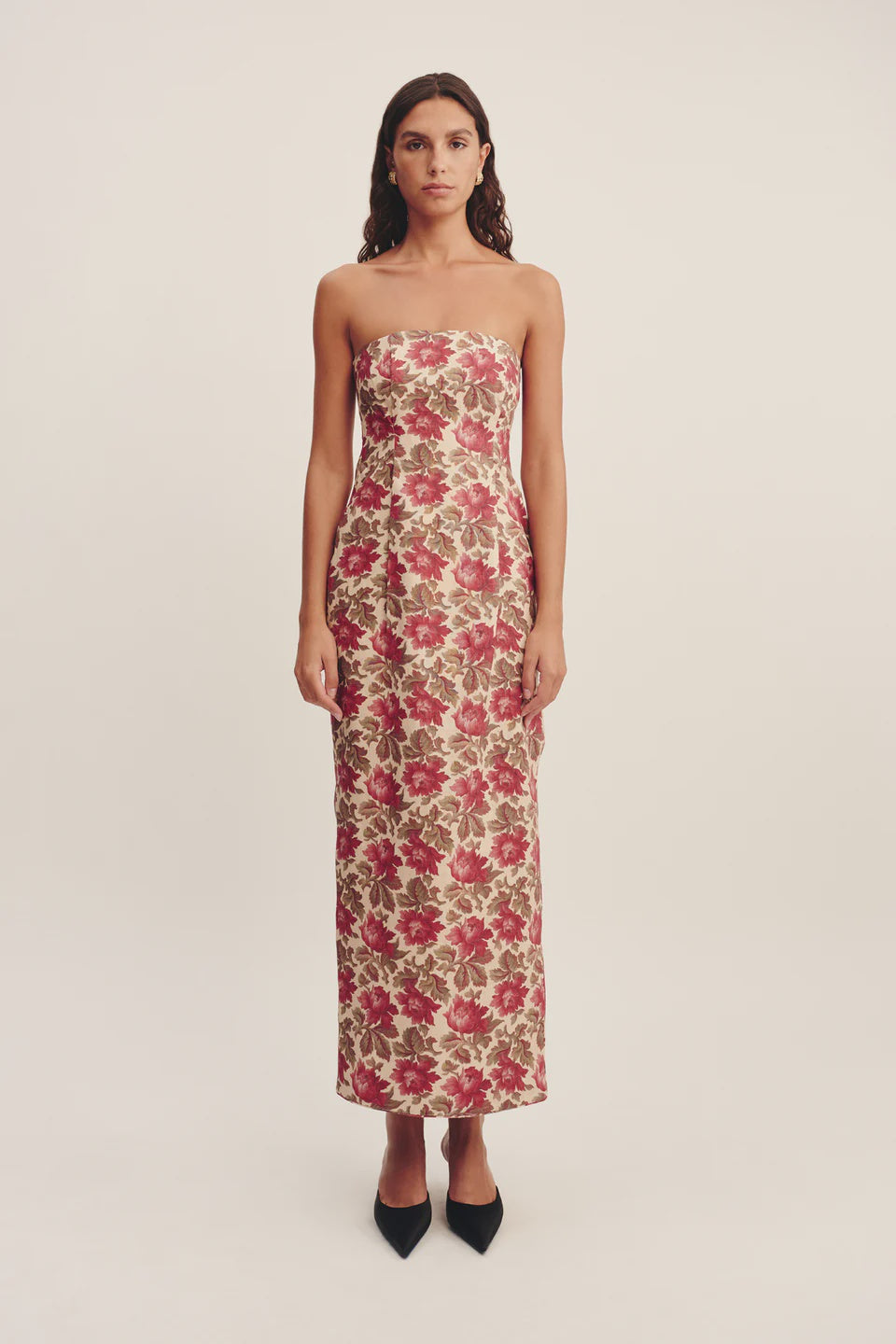 Rosalie Strapless Dress - Rose Bud