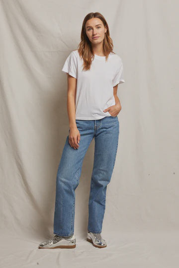 Ruby Boxy Crew Tee White