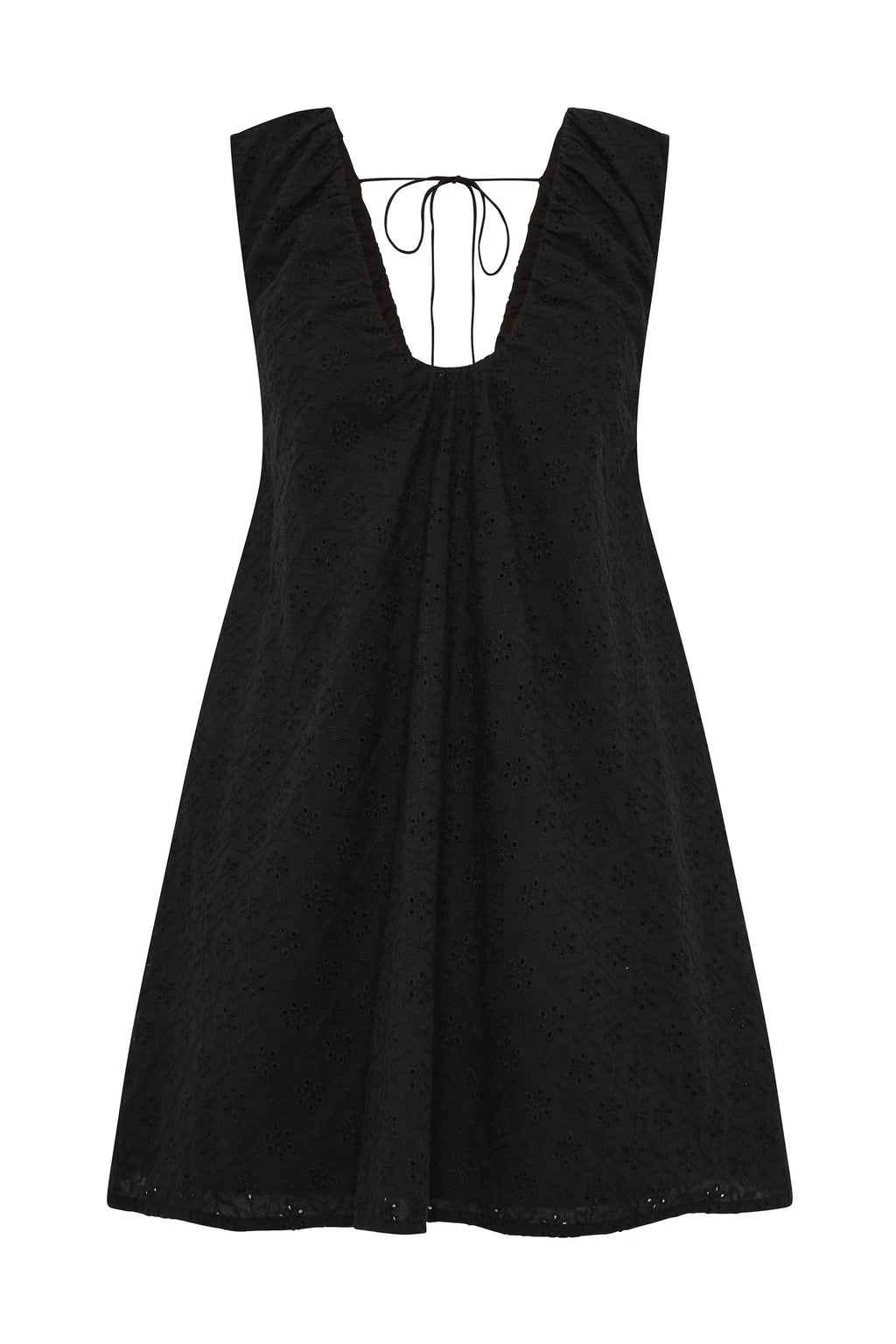 Juana Mini Dress Valentina Broderie Black