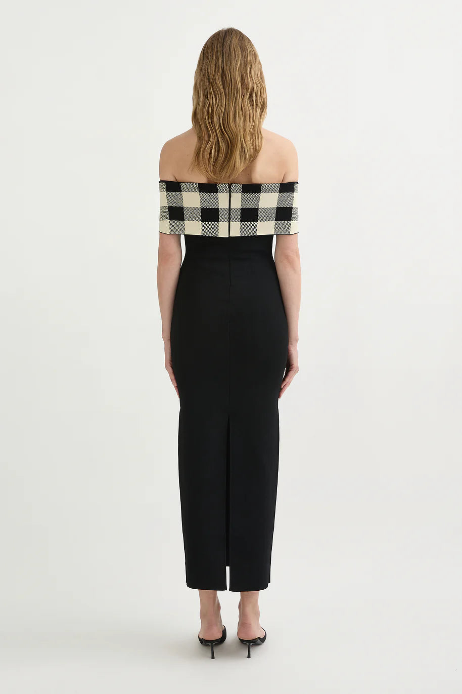 Pippa Off The Shoulder Dress - Heritage Plaid