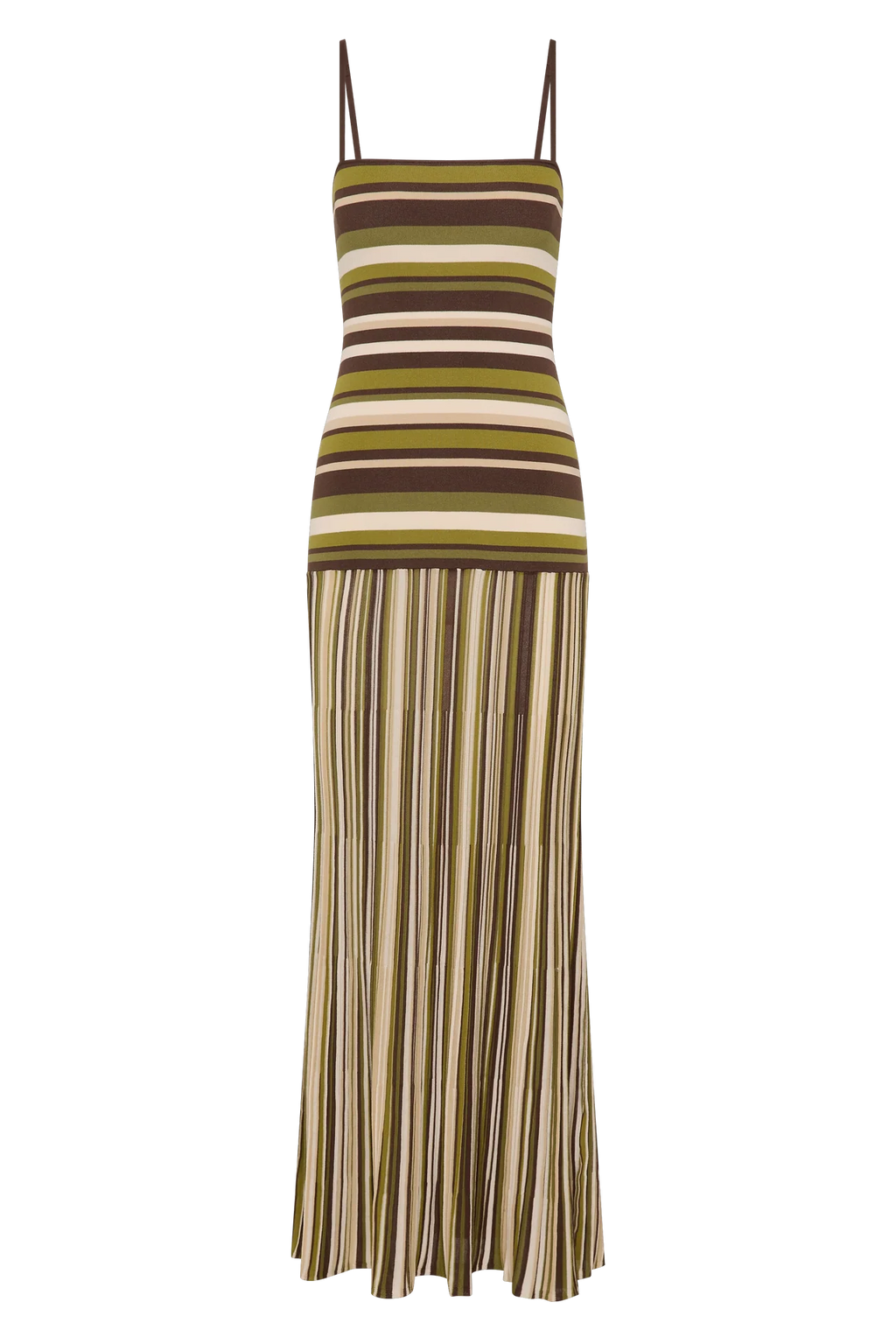 Essenia Knit Dress Espresson Pine Stripe