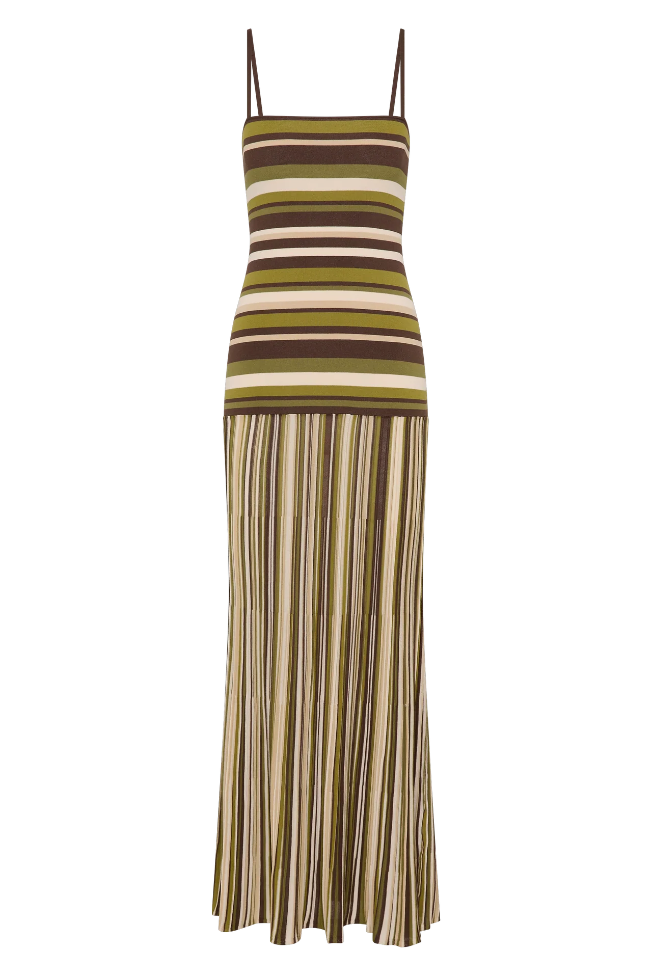Essenia Knit Dress Espresson Pine Stripe