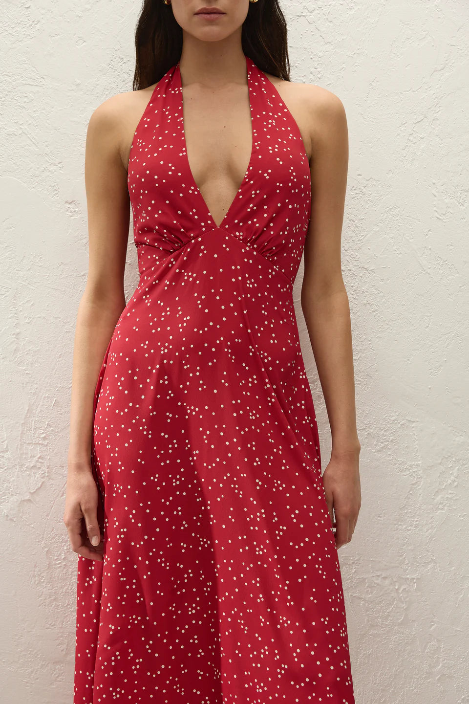 Jennah Midi Dress Linnea Dot Rosso