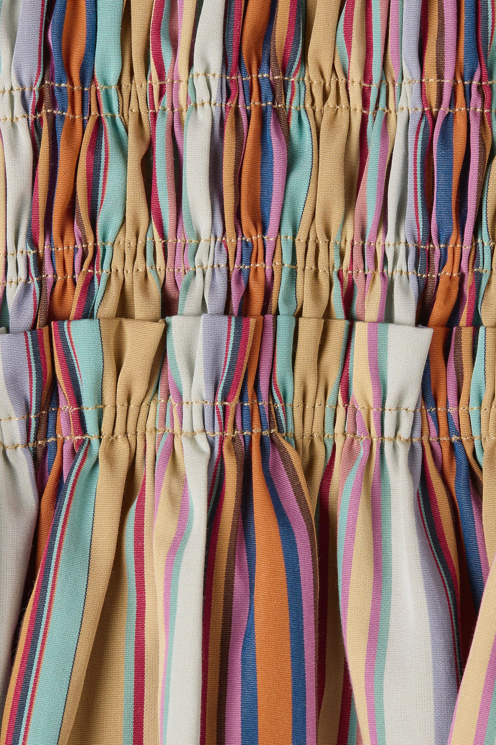 Palomar Mini Dress Agua Stripe Mustard