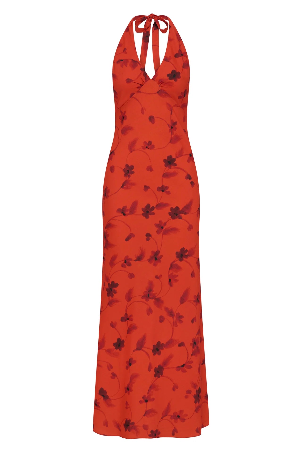 Rosa Maxi Dress Pirazzo Floral Rosso
