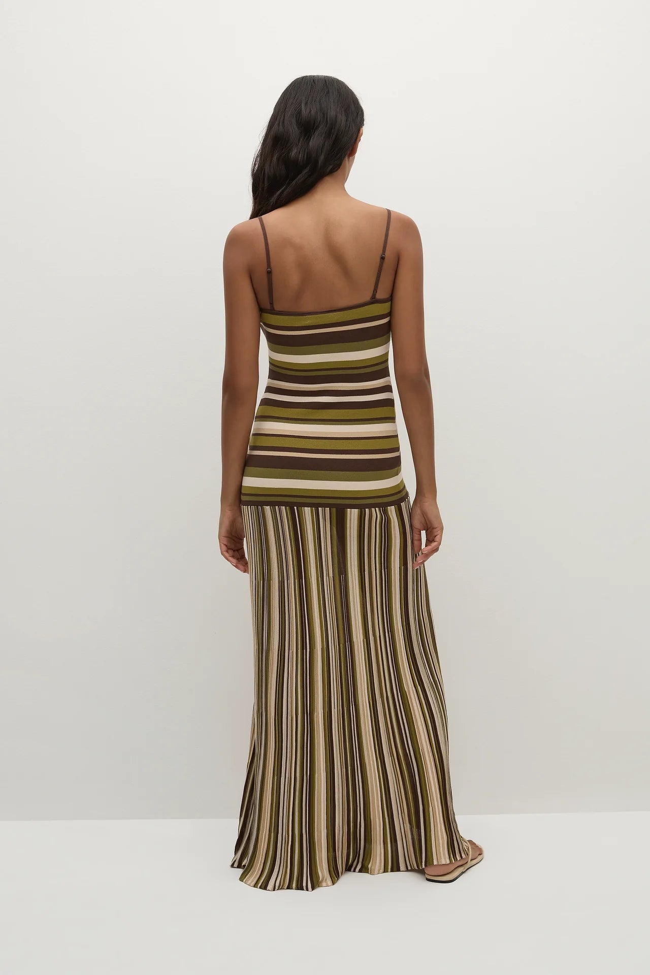 Essenia Knit Dress Espresson Pine Stripe