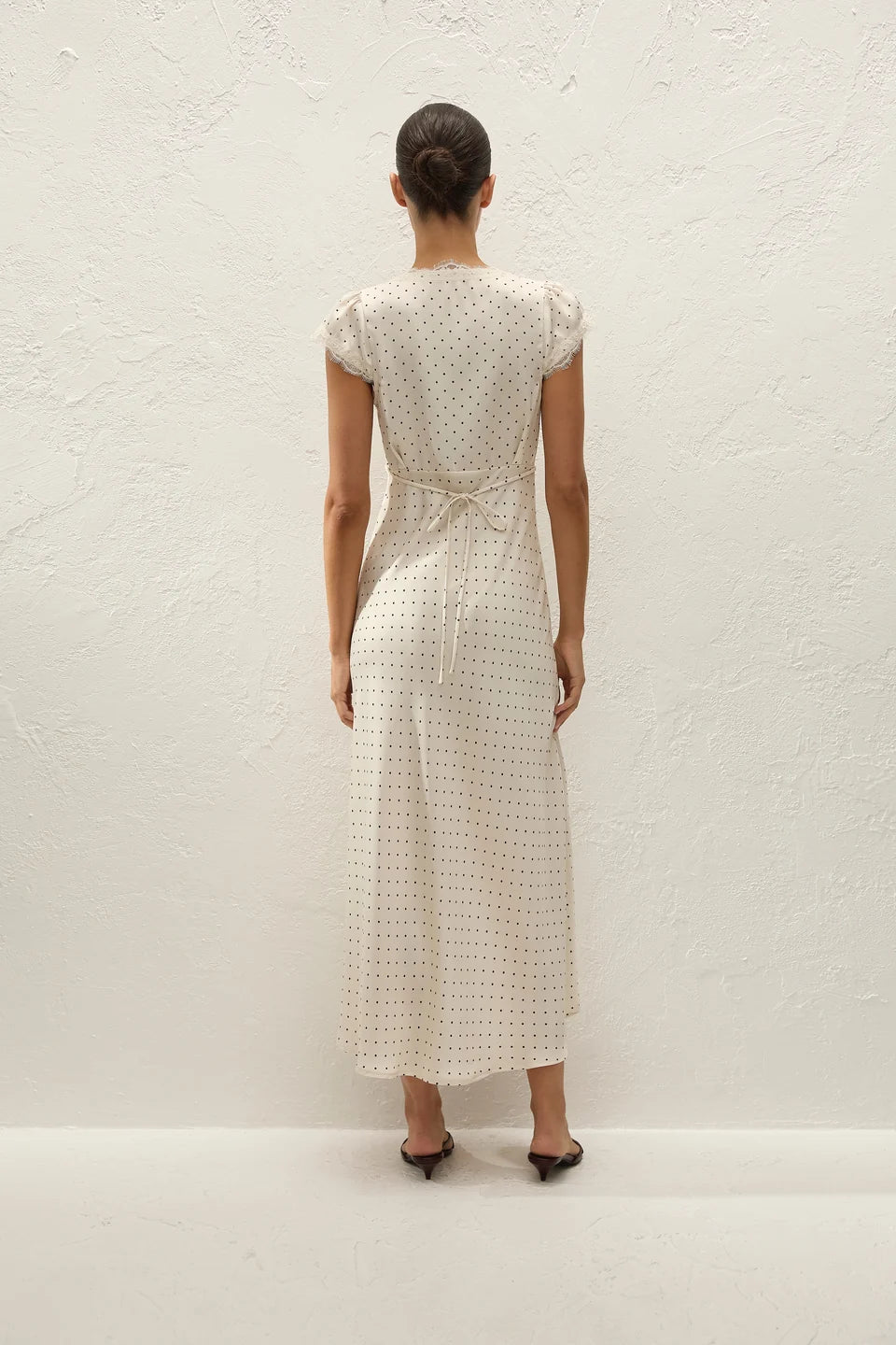 Mina Midi Dress Polka Dot Antique