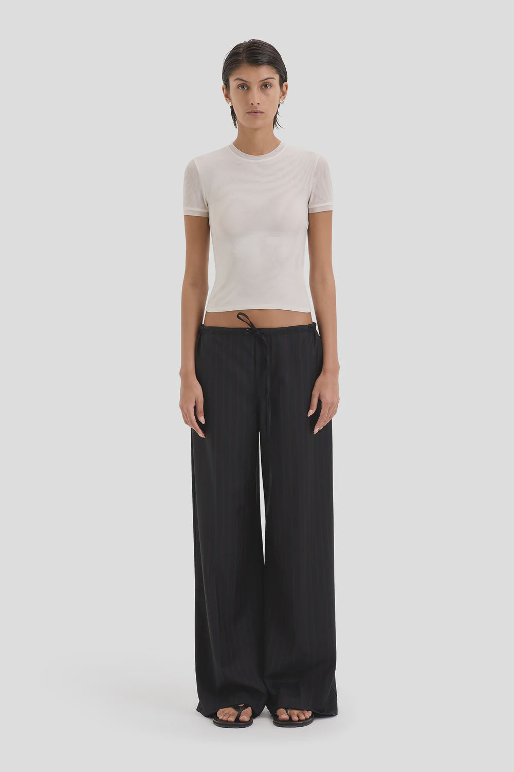 Sorrento Drawstring Pinstripe Pant