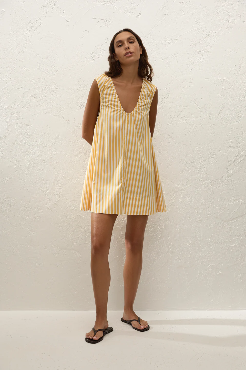 Pedrera Mini Dress Orozco Stripe Mustard